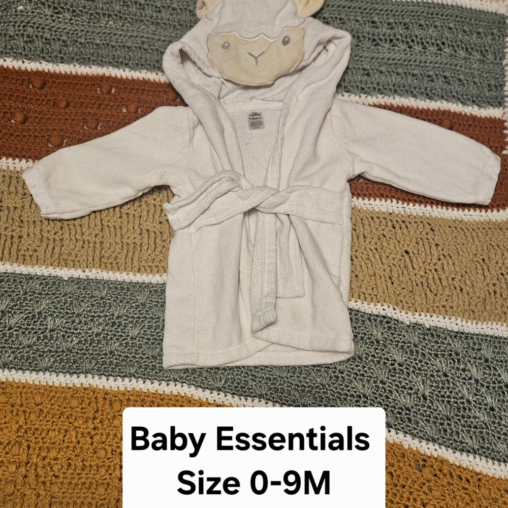 Baby Essentials Cream Hooded Baby Robe